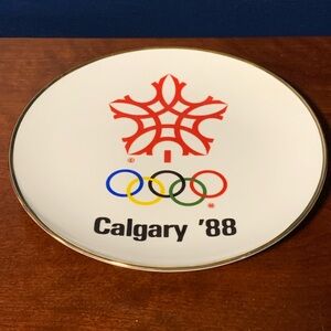 Vintage Calgary 1988 Olympic Commemorative Plate